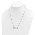 thumbnail image 3 of Finest Gold Sterling Silver Cheryl M Rhodium-plated CZ Love Necklace, 3 of 3