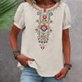 thumbnail image 2 of MEICHEN Women's Fashionable Casual Embroidered Tops Short Sleeve T Shirts Summer Trendy Clothing for Women, 2 of 9