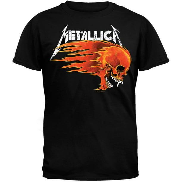 Metallica - Metallica - Flaming Skull T-Shirt - Walmart.com - Walmart.com