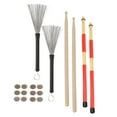 thumbnail image 4 of Kit de baquetas Rute Brush Damper Drum Set accesorios para tocar instrumentos musicales con BagM02762 Color café, 4 of 12