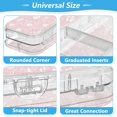 thumbnail image 4 of Plastic Pencil Box Large Capacity Pencil Boxes Clear Boxes with Snap-Tight Lid Stylish Office Supplies Storage Organizer Box White Roses and Vines, 4 of 7