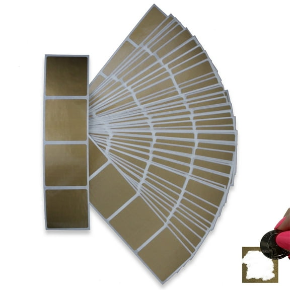 My Scratch Offs 1.5" Gold Square Scratch-off Sticker Labels, 100 Count