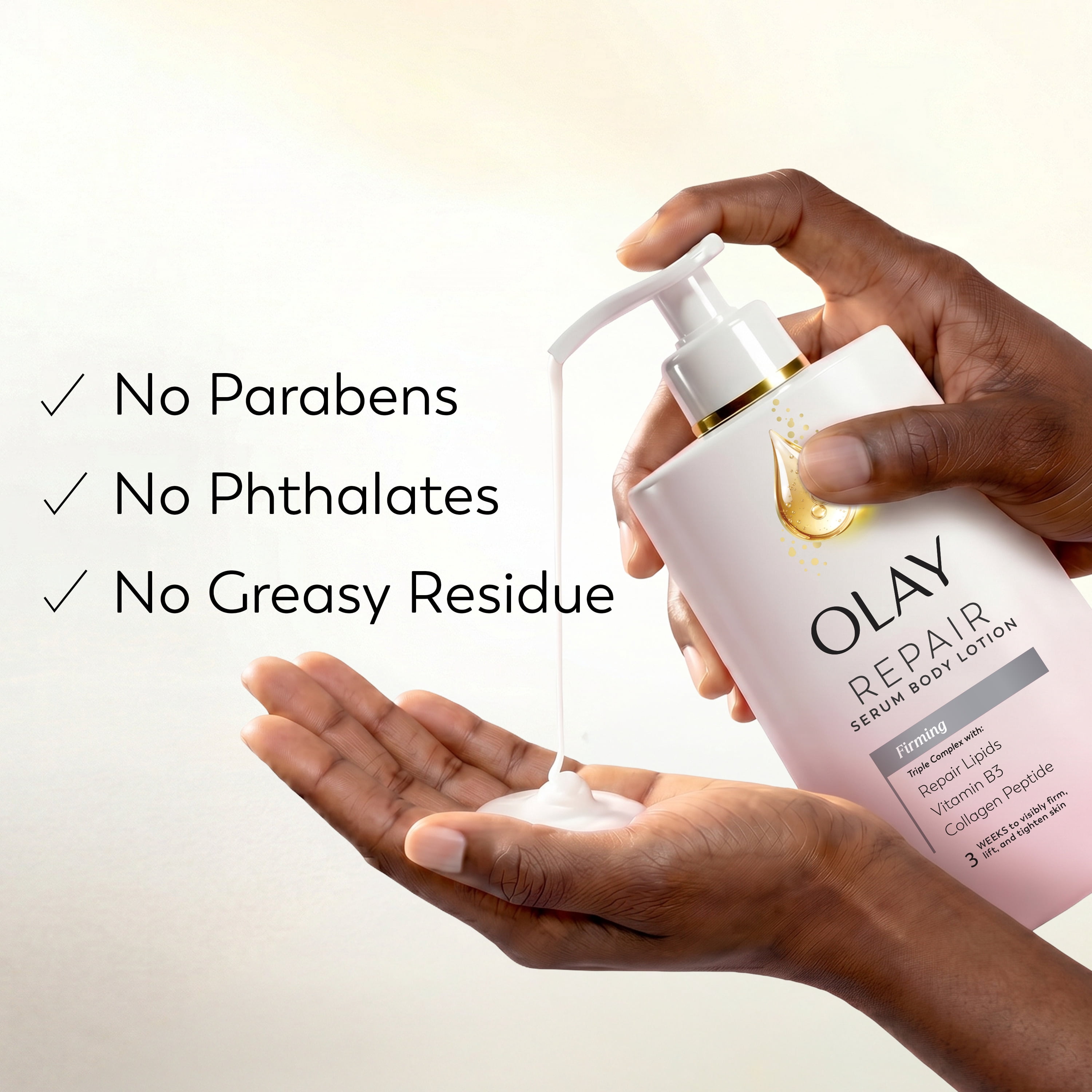 Olay Firming Body Lotion with Collagen Peptide, 96 HR Moisture, Visible Firming Care, 17 fl oz