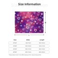 thumbnail image 4 of YFYANG Lightweight Warm Flannel Blanket, Purple Watercolor Heart Doodle Throw Blanket for Bed, Sofa, Travel, Camping, 80"x60", 4 of 7