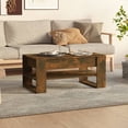 thumbnail image 1 of vidaXL Coffee Table Smoked Oak 102x55x45 cm Engineered Wood, 1 of 4