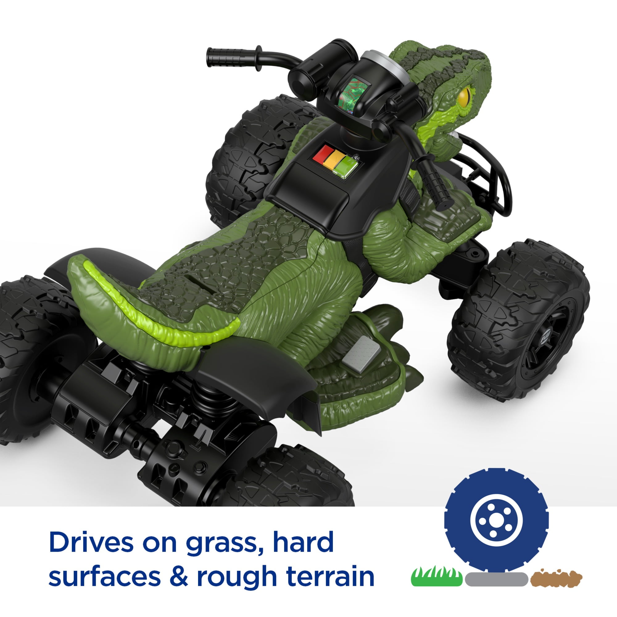 power wheels dinosaur quad