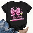 thumbnail image 1 of Xuyuer Women Graphic Print Round Neck Short Sleeve T-Shirt, Summer T-Shirt For School Season, 1 of 5