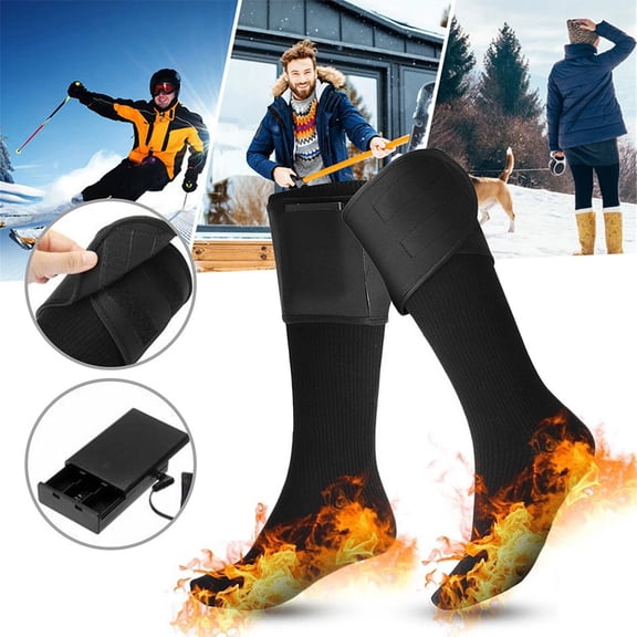 Winter Electric Heated Socks Rechargeable Battery Warm Socks Foot Warmer Outdoor