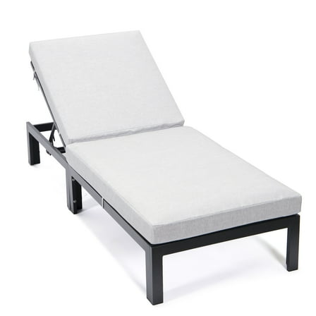 Maykoosh Coastal Cool Modern Aluminum Outdoor Chasie Lounge Chair with Cushions