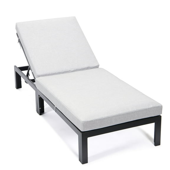 Maykoosh Coastal Cool Modern Aluminum Outdoor Chasie Lounge Chair with Cushions