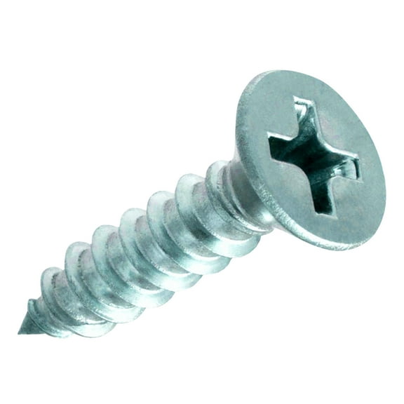 Rok Hardware 100 Pack #6 x 3/4" Phillips Flat Head Wood Screw Deep Thread, Zinc