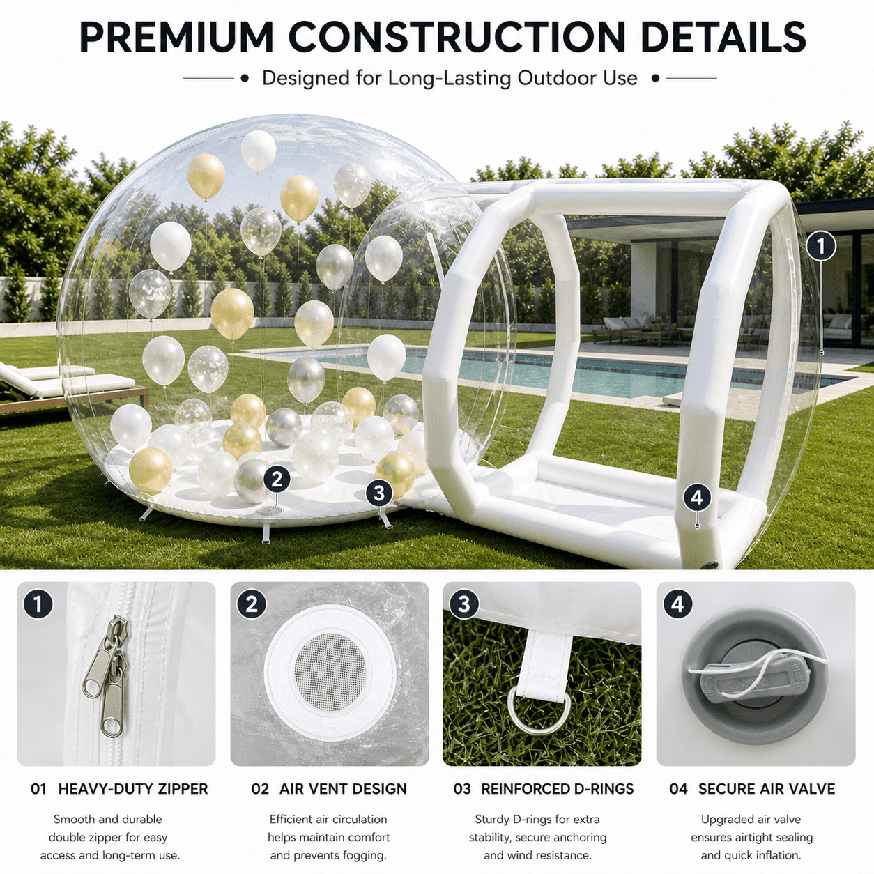 10FT Bubble Balloon House Bubble Tent for Party Balloons Decorations