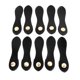 thumbnail image 1 of 10 juegos de hebillas de cuero para coser, manualidades DIY, cierres de lengüeta para monedero de cuero genuino suave para bolsas artesanales, color negro, 1 of 5