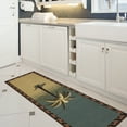 thumbnail image 6 of Ottomanson Non-Slip Rubberback Tropical Palm Tree 2x5 Kitchen Runner Rug, 20" x 59", Blue/Beige, 6 of 8
