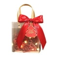 thumbnail image 6 of Red Transparent Christmas Gift Bags with Handles for Christmas Eve Apples Candy Toys Party Favors Holiday Souvenir Hand Carry Bags(Red-F), 6 of 6