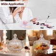 thumbnail image 5 of 5 PCS Powder Puff with Glass Container Set, 2 Kinds Soft Washable Puffs for Face & Body, 3-Legged Storage Jar, Reusable Puff with Ribbon Bow for Makeup Glitter Application, After-Bath Care, 5 of 5