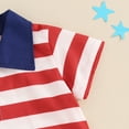 thumbnail image 6 of Okbabeha Kids Boys 4th of july Shorts Set,Short Sleeve Stars Stripes Print Shirt+Elastic Waist Shorts fourth of July Outfit, 6 of 8