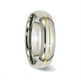thumbnail image 3 of Bague de Mariage Plaquée Jaune en Titane 6mm pour Hommes, 3 of 6