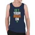 thumbnail image 2 of Get Your Irish On St. Patricks Day Celebration Design Men's Tank Top, 2 of 3