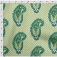 thumbnail image 4 of Soimoi Asian Paisley Printed, Cotton Fleece, Fabric by The Yard Sewing DIY Stretch Fabric 56 Inches Wide, WarmFabric for Hats, Coats, Gloves, Blankets, Light Green, 4 of 5