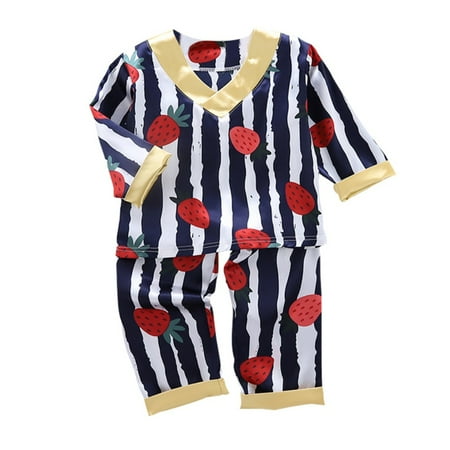 

Zyhtleerr Kids Boys Girls V-Neck Pajamas Toddler Prints Short Sleeves Shorts Sleepwear Loungewear for 2-6 years