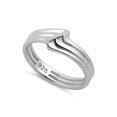 thumbnail image 1 of 925 Sterling Silver Oxidized Platinum Plated Multiple Small Wave Women Ring, 1 of 2