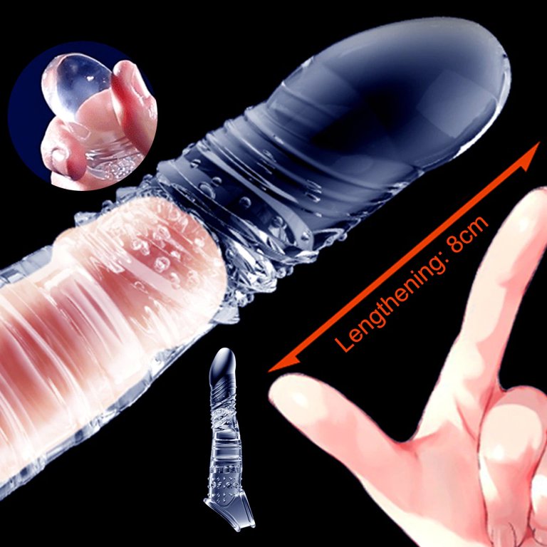 Silicone Penis Extension Sleeve Lengthening Length Extender Soft Reusable  Condom - Walmart.com