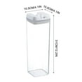thumbnail image 2 of Easy Lock System Airtight Food Storage Containers | Transparent Plastic Kitchen Jars for Dry Goods & Pantry Organization | 4 Sizes (500ml, 800ml, 1200ml, 1900ml), 2 of 2