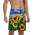 thumbnail image 5 of KLL Landscape With Sunflowers for Men's 1-Pack Shorts,Sleep Pajama Shorts for Men Soft Pj Shorts Men's Pajama Bottoms Sleepwear -XX-Large, 5 of 7