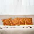 thumbnail image 7 of Ambesonne Mandala Throw Pillow Cover 4 Pack, Oriental Round and Square, 24", Earth Yellow Vermillion, 7 of 7
