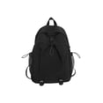 thumbnail image 3 of Black School Backpack For Men Women Junior High Students College Large Capacity Travel Rucksack Lightweight Durable Design With Laptop Compartment Black Color, 3 of 7