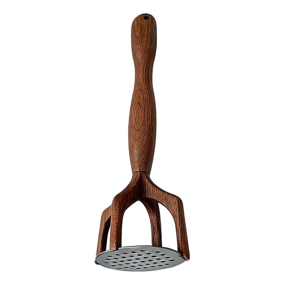 Wooden Ground Beef Masher, Heavy Duty Meat Chopper for Ground Beef, Natural Wood Hamburger Masher, Non-Scratch Meat Grinder for Nonstick Cookware, Kitchen Tool for Beef, Sausage, 1 Pcs, 11.0x3.14"