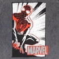 thumbnail image 2 of Marvel Comics Unisex Stone Wash T-Shirt Spider-Man Crouch Cartoon (Charcoal Grey) (Large), 2 of 2