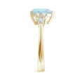 thumbnail image 3 of Angara Natural 1.8 Ct. Aquamarine with Diamond Classic Ring in 14K Yellow Gold for Women (Ring Size: 3.5), 3 of 10