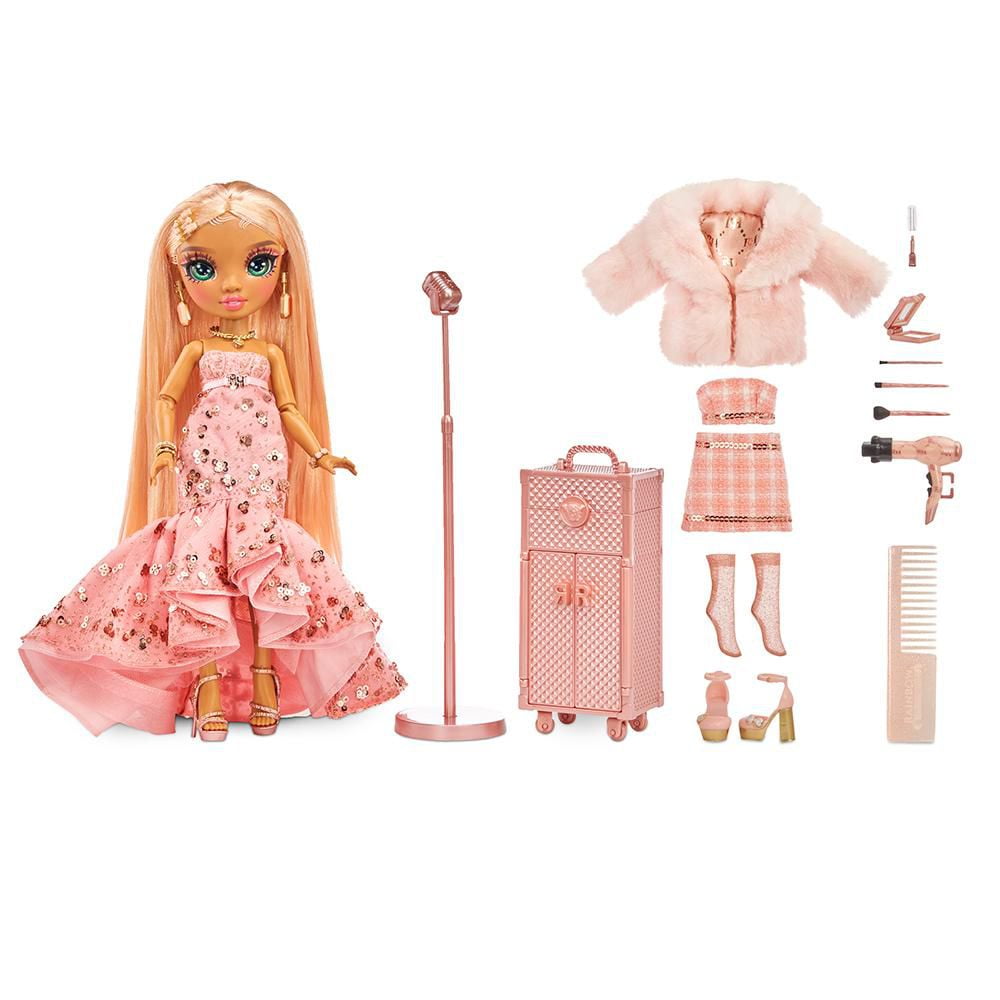 Rainbow Vision Rainbow High Rainbow Divas – Poupée-mannequin Sabrina St. Cloud (rose-quartz rose)