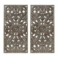 thumbnail image 5 of Botanical Panel Distressed Carved Wood 2-piece Wall Decor Set 98796, 5 of 9