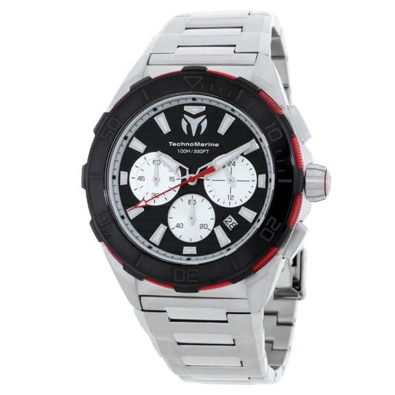 TechnoMarine Seven Seas Chronograph GMT Quartz Black Dial Men's Watch TM-725030