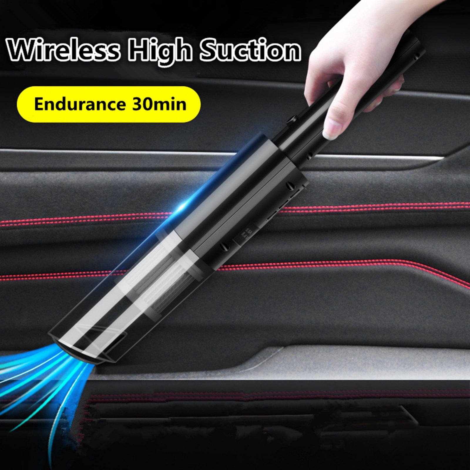 FFENYAN Portable Handheld Wireless Car Vacuum Cleaner Household Compact and Large Suction Mini Vacuum Cleaner Black