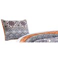 thumbnail image 1 of Benzara BM101991 Tissu Thelon Faux avec Imprimé Floral & Chevron&44; Gris & Bleu - Taille Standard, 1 of 4