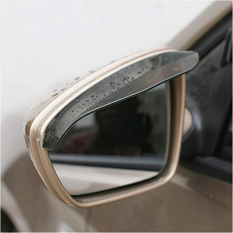 Car Side Mirror Rain Eyebrow Visor Rear 2pcs Guard Sun Black Accessories  Shield