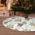 thumbnail image 6 of Lsque Jungle Animal Print Christmas Tree Skirt, Tree Skirt with Ties or Velcro, Perfect for Holiday Decorations, Halloween, and New Year-30", 6 of 7