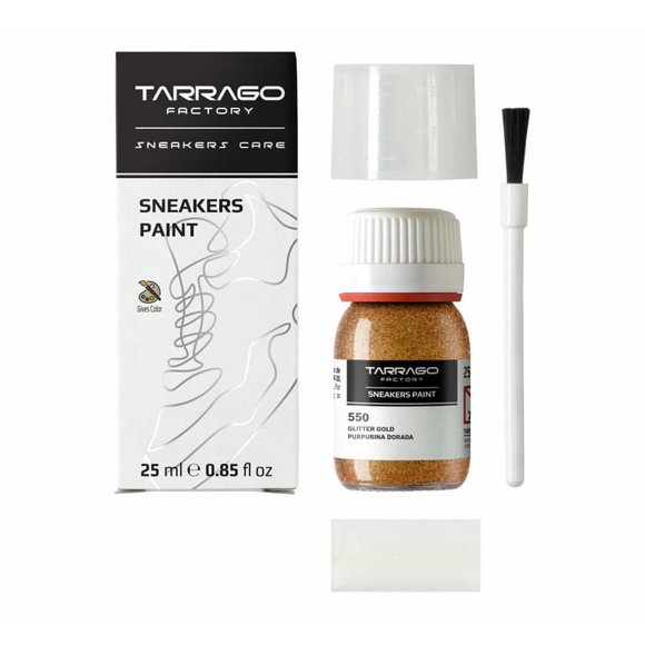 Tarrago Sneakers Paint Kit de Pintura para Tenis Oro Brillante (gold glitter)