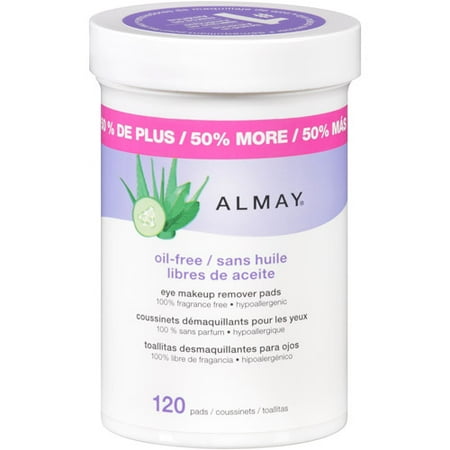Almay Oil-Free Eye Makeup Remover Pads, 120 count