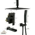 thumbnail image 4 of CASAINC Single-Handle 1-Spray Patterns 12 in. Ceiling Mount Tub and Shower Faucet in Matte Black (Valve Included), 4 of 7