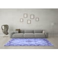thumbnail image 3 of Ahgly Company Machine Washable Indoor Round Persian Blue Traditional Area Rugs, 8' Round, 3 of 4