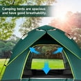 thumbnail image 4 of SAN LIKE Camping Tent 3/4 Person Tents for Family Camp Tent Waterproof Outdoor for Backpacking Hiking Easy Setup with Storage Bag,8 Ground ding,4 Windproof Rope(Green with Doors No Windows), 4 of 7