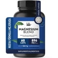thumbnail image 1 of LIFE 360+ MAGNESIUM BLEND | Con 4 Magnesios: Oxido, Glicinato, Gluconato y Citrato de Magnesio | Cápsulas a base de colágeno hidrolizado, magnesio y vitaminas | Suplemento Alimenticio | 60 cápsulas, 1 of 7