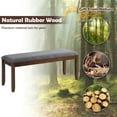 thumbnail image 6 of Costway Dining Bench Upholstered Entryway Bench Footstool Kitchen w/ Wood Legs, 6 of 10