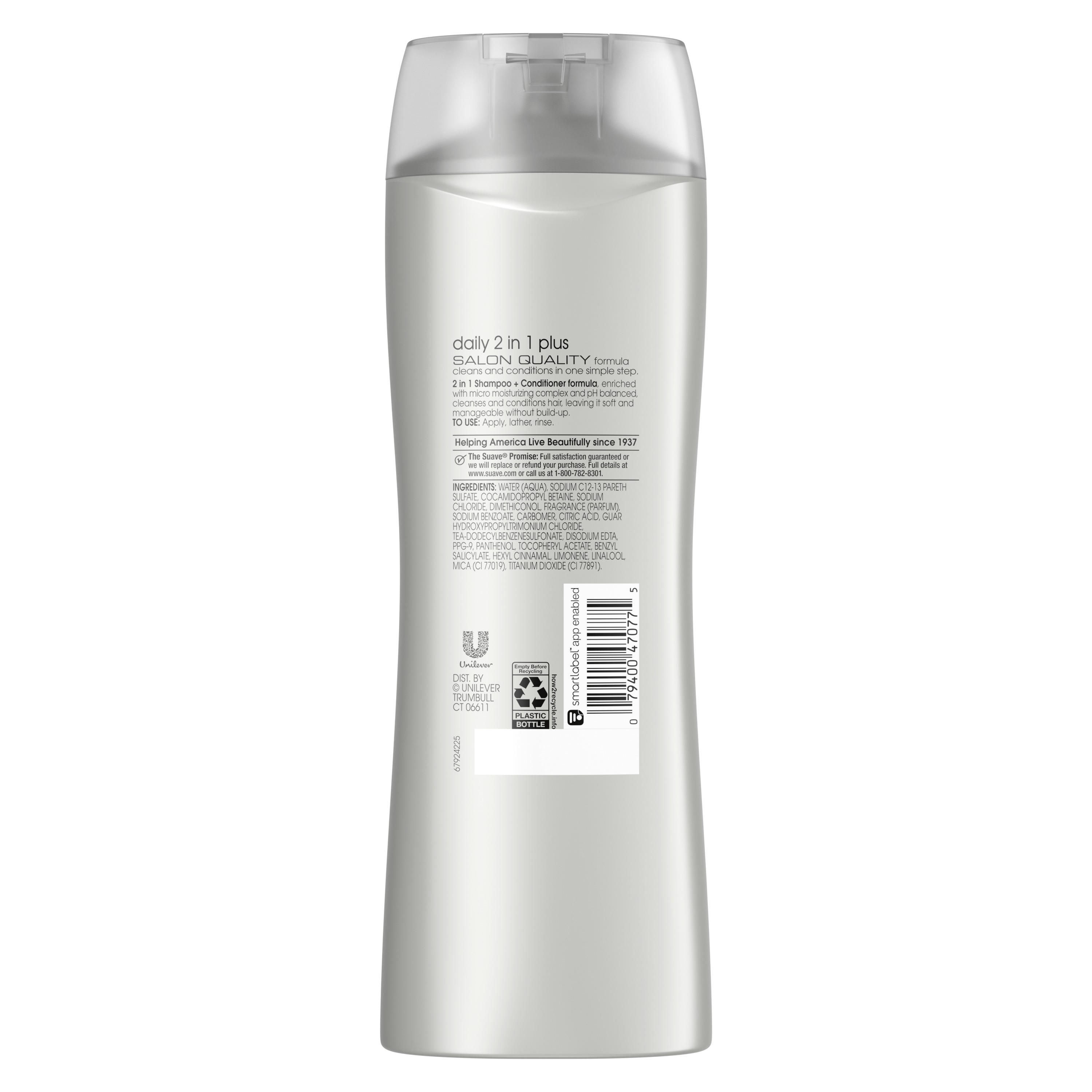 Suave Professionals Moisturizing 2in1 Shampoo Plus Conditioner, 15 fl oz - image 2 of 5