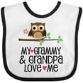 thumbnail image 3 of Inktastic Grammy and Grandpa Love Me Owl Girls Baby Bib, 3 of 4
